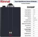 Rinnai CU199iP 11 GPM Indoor Commercial Liquid Propane LP Condensing Tankless Water Heater New