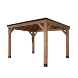 Backyard Discovery 12ft x 9.5ft Arcadia Slope Roof Cedar Gazebo with PowerPort