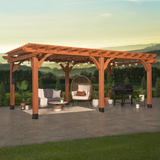 Beaumont 20×12 Cedar Wood Pergola by Backyard Discovery