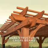 Beaumont 20×12 Cedar Wood Pergola by Backyard Discovery