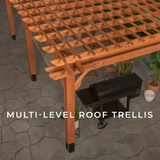 Beaumont 20×12 Cedar Wood Pergola by Backyard Discovery