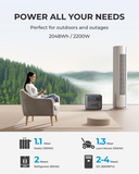 Bluetti AC200MAX 2,200W Portable Power Station with 350W Solar Panel