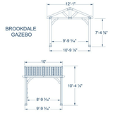 Brookdale 12×10 Cedar Wood Gazebo with PowerPort by Backyard Discovery