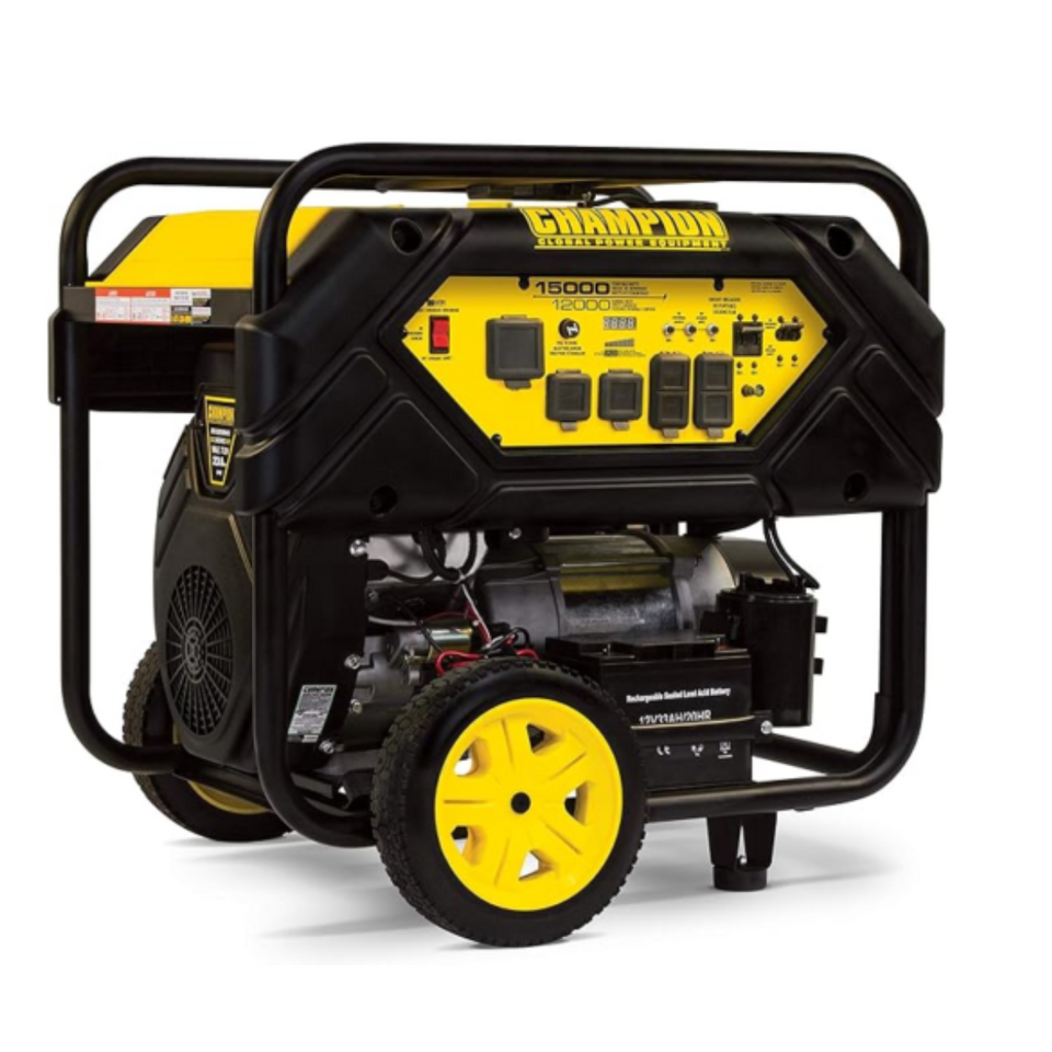 Champion 100110 15,000W/12,000W Portable Generator with Electric Start & Lift Hook