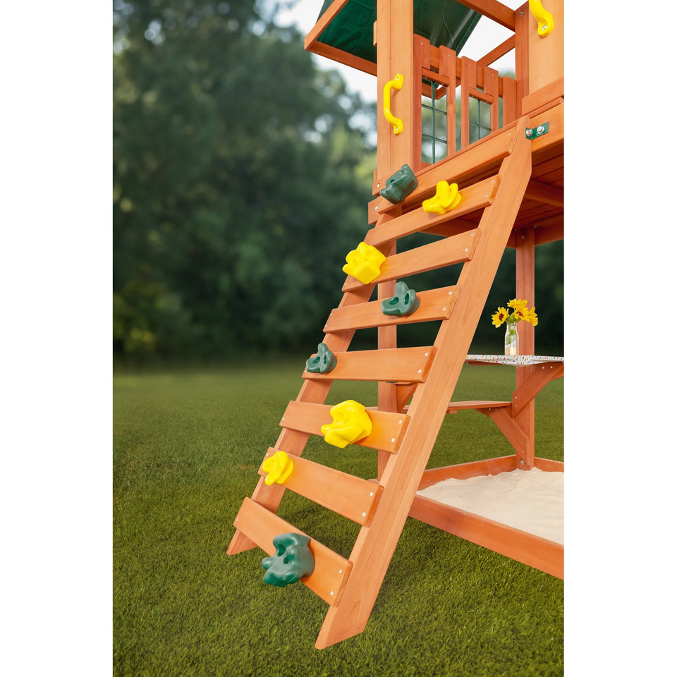 Creative Cedar Designs Cedar Cottage Wooden Swing Set