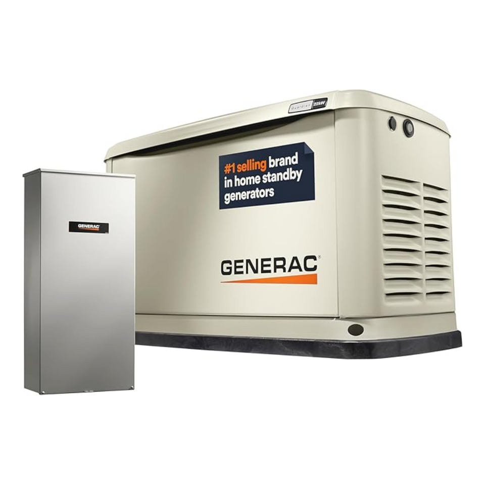Generac Guardian 22 kW / 19.5 kW Air-Cooled Home Standby Generator with Wi-Fi & 200A Transfer Switch