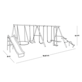 Sportspower Super 10 Metal Swing Set with Lifetime Warranty on Blow Molded Slide