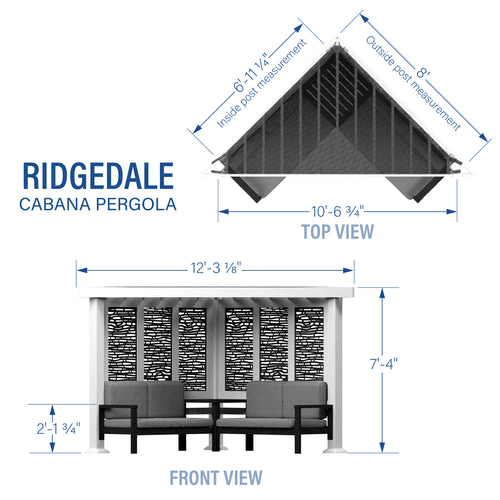 Ridgedale Steel Pergola with Built-in Conversation Seating by Backyard Discovery