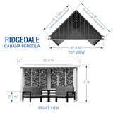Ridgedale Steel Pergola with Built-in Conversation Seating by Backyard Discovery