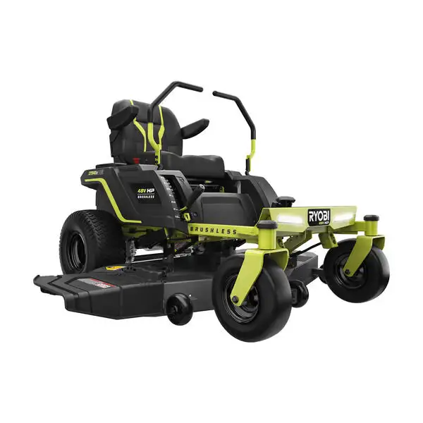 RYOBI 48V HP Brushless 54-inch Electric Zero-Turn Riding Mower — 115 Ah