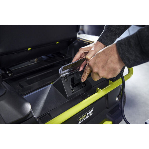 RYOBI 48V HP Brushless 54-inch Electric Zero-Turn Riding Mower — 115 Ah
